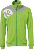 Kempa Core 2.0 Poly Jacket Kind Hoop Groen-Donker Grijs Melange Maat 152