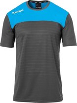 Kempa Emotion 2.0 Shirt Korte Mouw Antraciet-Kempa Blauw Maat XL