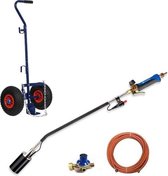 Complete set| Onkruidbrander met Piezo ontsteking  met 10 meter gasslang, drukregelaar en Gasflestrolley GT89