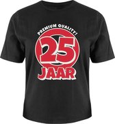 Verjaardag - T-shirt - 25 jaar - In cadeauverpakking met gekleurd lint