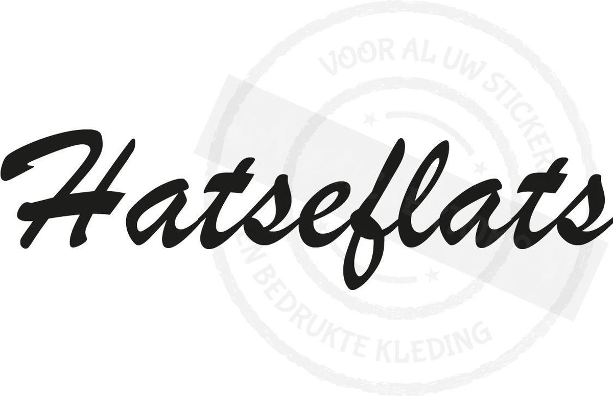 Auto sticker Hatseflats | Wit | 20cm | Stickertoko.nl