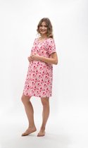 Martel Diana bevalhemd voor de bevalling & kraamtijd wit/roze M