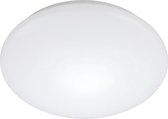 LED Plafondlamp met Bewegingssensor - Strum - 18W - Opbouw Rond - Natuurlijk Wit 4200K - 360° - Mat Wit - Aluminium