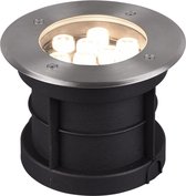 LED Grondspot - Trinon Baliyi - Inbouw Rond - 9W - Waterdicht IP65 - Warm Wit 3000K - Mat Nikkel - RVS