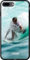 iPhone 7 Plus Hoesje TPU Case - Boy Surfing #ffffff