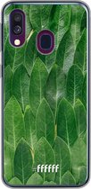 Samsung Galaxy A50 Hoesje Transparant TPU Case - Green Scales #ffffff