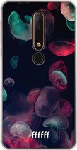 Nokia X6 (2018) Hoesje Transparant TPU Case - Jellyfish Bloom #ffffff