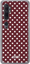 Xiaomi Mi Note 10 Hoesje Transparant TPU Case - Burgundy Dots #ffffff