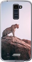 LG K10 (2016) Hoesje Transparant TPU Case - Leopard #ffffff
