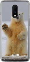 OnePlus 7 Hoesje Transparant TPU Case - Polar Bear #ffffff
