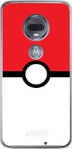 Motorola Moto G7 Hoesje Transparant TPU Case - Pokeball #ffffff