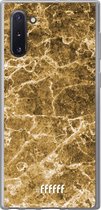 Samsung Galaxy Note 10 Hoesje Transparant TPU Case - Gold Marble #ffffff