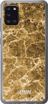 Samsung Galaxy A31 Hoesje Transparant TPU Case - Gold Marble #ffffff