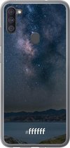 Samsung Galaxy A11 Hoesje Transparant TPU Case - Landscape Milky Way #ffffff