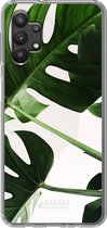 6F hoesje - geschikt voor Samsung Galaxy A32 5G -  Transparant TPU Case - Tropical Plants #ffffff