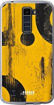 LG K10 (2016) Hoesje Transparant TPU Case - Black And Yellow #ffffff