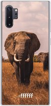 Samsung Galaxy Note 10 Plus Hoesje Transparant TPU Case - Elephants #ffffff