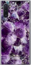 Samsung Galaxy Note 10 Hoesje Transparant TPU Case - Purple Geode #ffffff