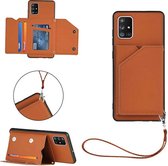 AA Commerce Telefoonhoesje - Back Cover - Geschikt Voor Samsung Galaxy A71 5G - Bruin