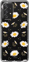 HappyCase Hoesje Flexibel TPU Bloemen Geschikt voor Samsung Galaxy A52 / A52S