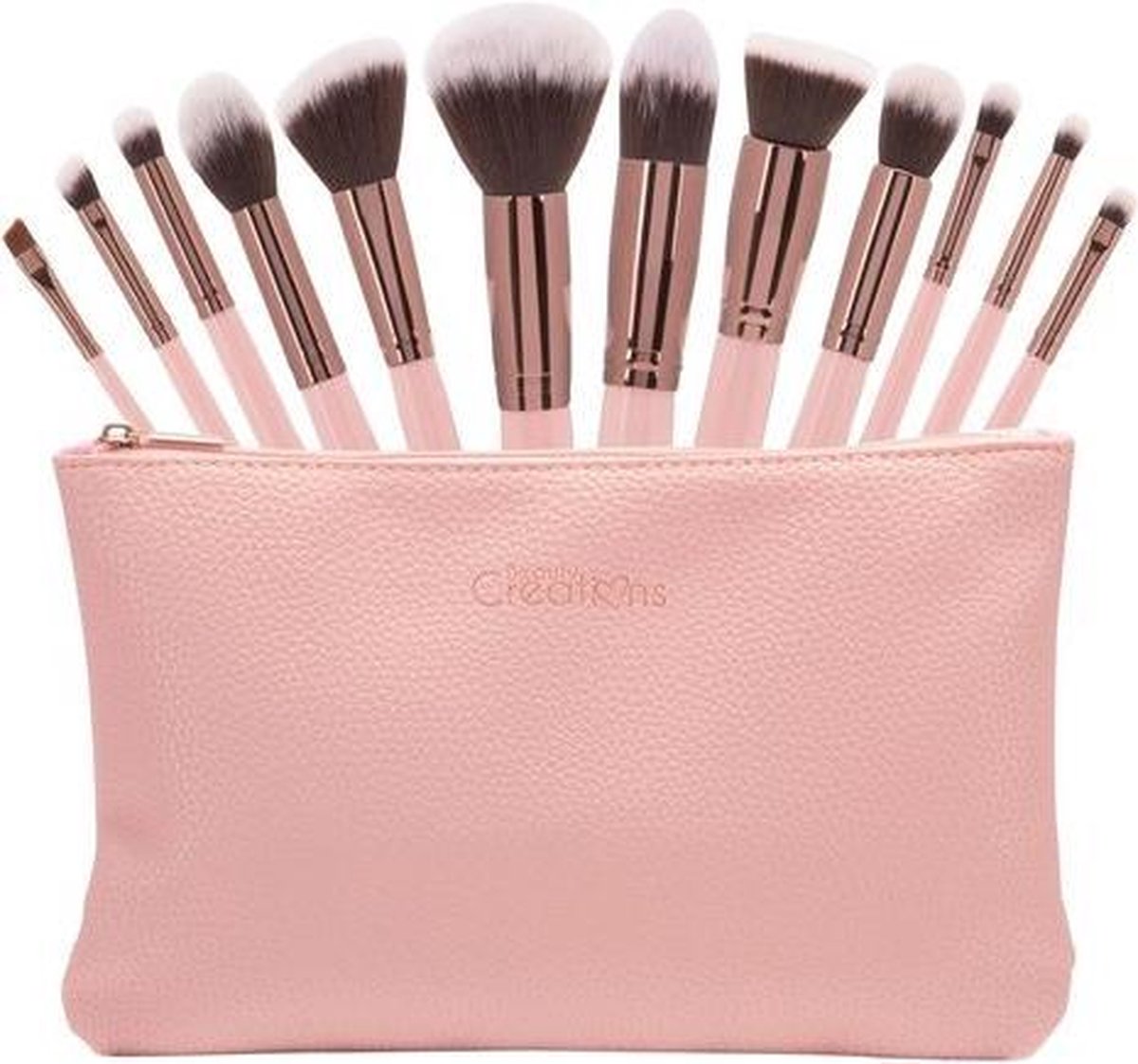 Beauty Creations Royal Rose 12 pc Brush Set - 10BSR3 - Make up Kwasten Set
