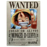 Speelgoed | Homedecoration & Accessories - One Piece - Metal Plate Luffy Wanted