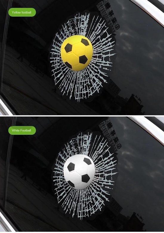 Monet Allerlei soorten bronzen Grappige Auto Sticker - Auto Glas - 3D Sticker - Voetbal Liefhebber - Auto  Accessoires... | bol.com