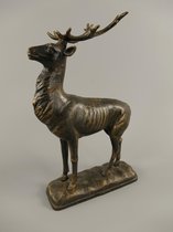 Gietijzeren beeld - Het trotse Hert - Dieren figuur - 29 cm hoog
