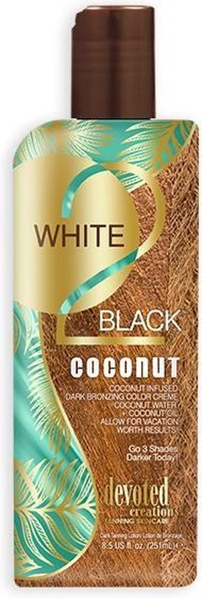 Devoted Creations White 2 Black Coconut Zonnebankcrème