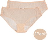 INSUA Ondergoed Dames Kant - Slip Dames - Roze - 2 Pack - Maat XL