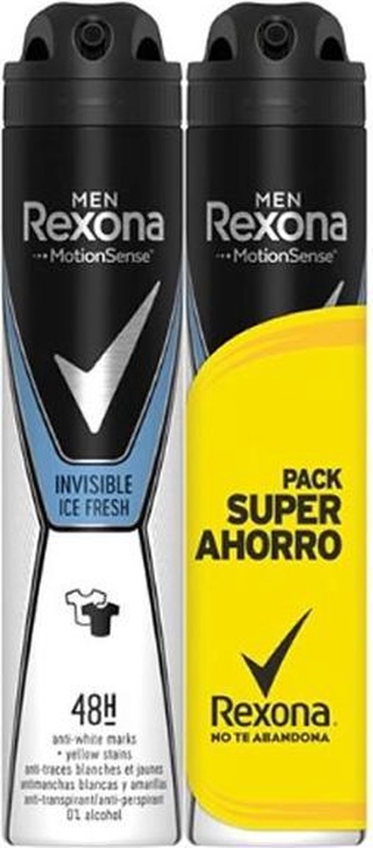 Rexona Men Motion Sense Invisible Ice Fresh Deodorant Spray 2x200ml