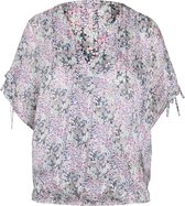 Cassis - Female - Wikkelblouse met bloemenprint  - Blauw