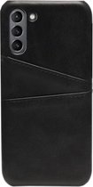 ADEL Kunstleren Back Cover Pasjes Hoesje Geschikt voor Samsung Galaxy S21 Plus - Zwart