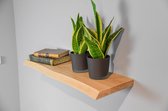Boomstam wandplank transparant geolied - 100x30x32