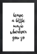 JUNIQE - Poster in houten lijst A Little Magic -30x45 /Wit & Zwart