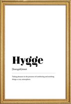 JUNIQE - Poster met houten lijst Hygge -13x18 /Wit & Zwart
