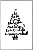 JUNIQE - Poster met kunststof lijst Tannenbaum -13x18 /Wit & Zwart