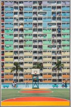 JUNIQE - Poster met kunststof lijst On the Court -40x60 /Kleurrijk