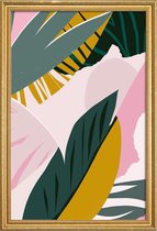 JUNIQE - Poster met houten lijst Shady Palms -30x45 /Kleurrijk