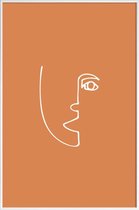 JUNIQE - Poster in kunststof lijst Perspective -40x60 /Bruin & Oranje