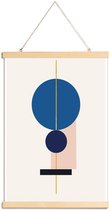 JUNIQE - Posterhanger Equilibrium gouden -20x30 /Blauw & Goud