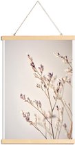 JUNIQE - Posterhanger Purple Buds -40x60 /Bruin & Ivoor