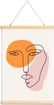 JUNIQE - Posterhanger Envisage -40x60 /Oranje & Roze