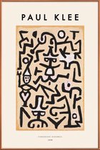 JUNIQE - Poster met kunststof lijst Klee - Comedians' Handbill -30x45