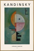 JUNIQE - Poster met kunststof lijst Kandinsky - Upward -20x30 /Groen &