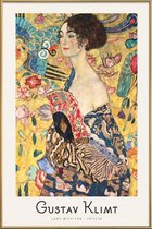 JUNIQE - Poster met kunststof lijst Klimt - Lady with Fan -30x45