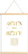 JUNIQE - Posterhanger Paris gouden -40x60 /Goud & Wit