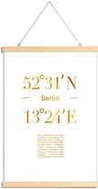 JUNIQE - Posterhanger Berlin gouden -30x45 /Goud & Wit
