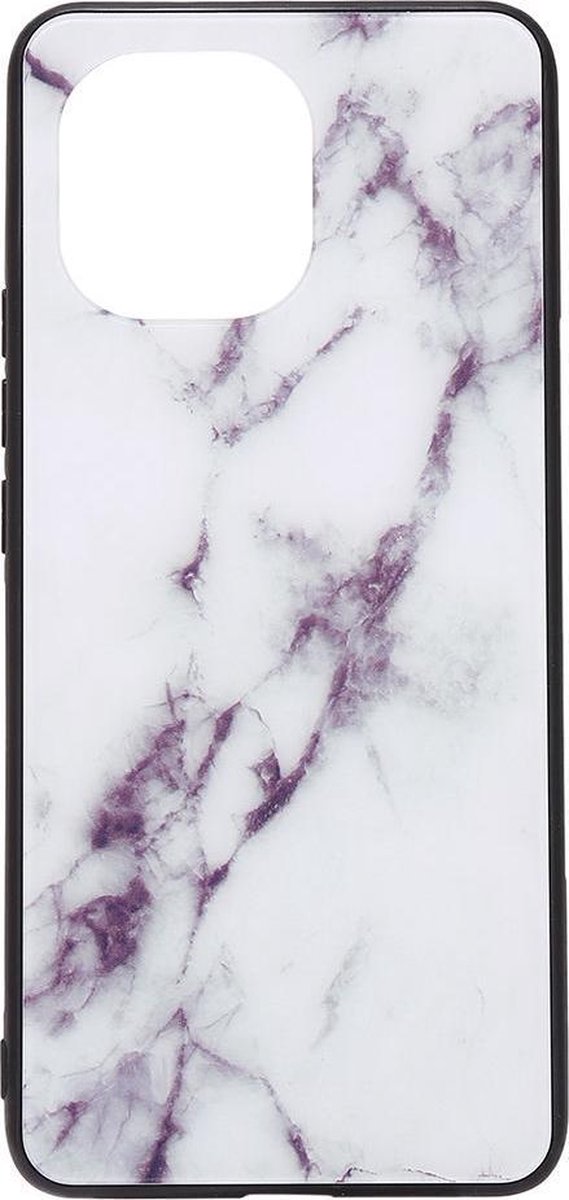 Shop4 - Geschikt voor Xiaomi Mi 11 Hoesje - Harde Back Case Marmer Wit