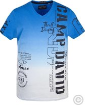 Camp David ® Dip-Dye T-shirt "Thrill Diving" Coastal Blue
